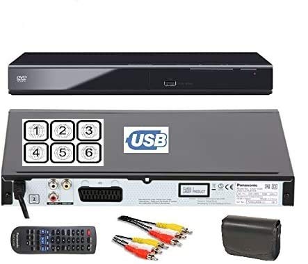 Panasonic DVD-S500EB-K MULTIREGION DVD player with USB & RCA Cable